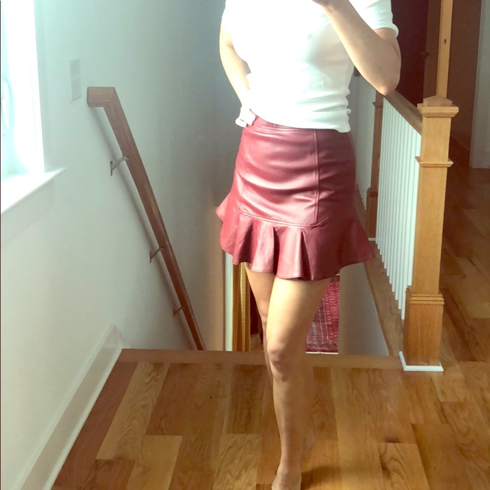 Marissa Webb Leather Mini Skirt